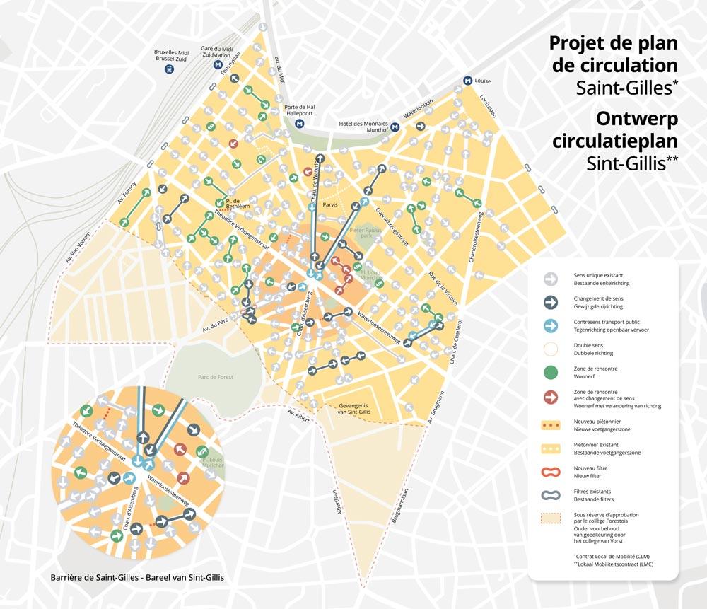 Projet de plan de circulation du CLM ParviS de Saint-Gilles 